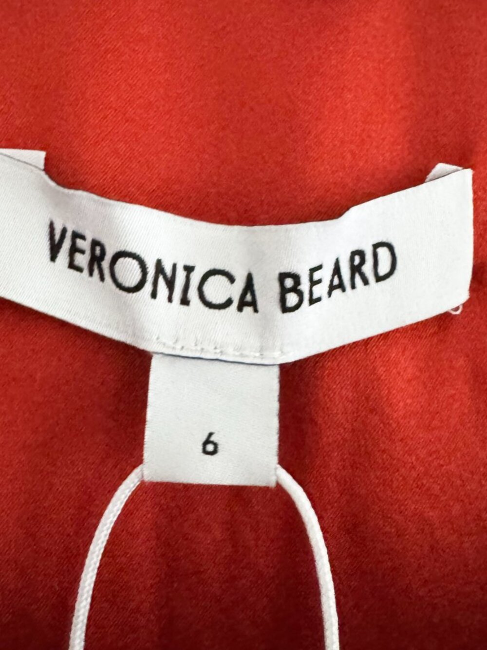 NWT Veronica Beard "Ezri" Satin Dress in Red, size 6 - Picture 9 of 13